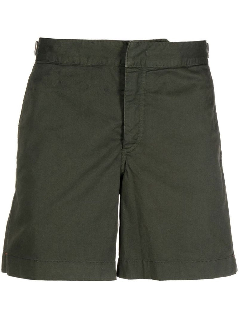 Green Bulldog Cotton Shorts