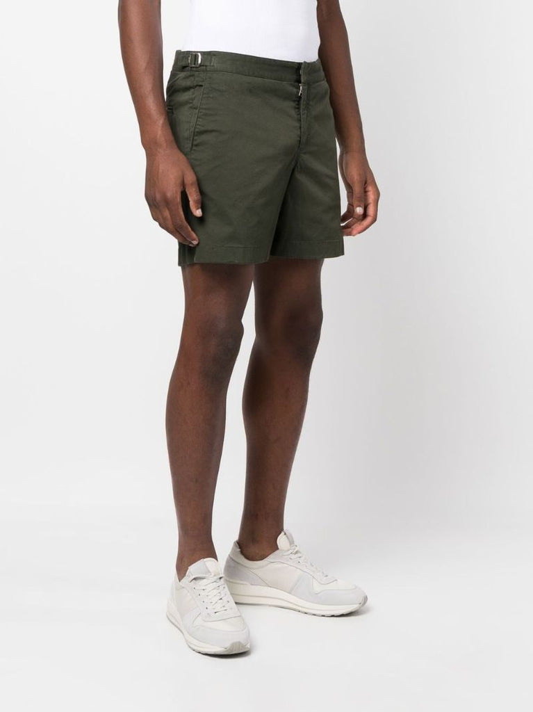 Green Bulldog Cotton Shorts