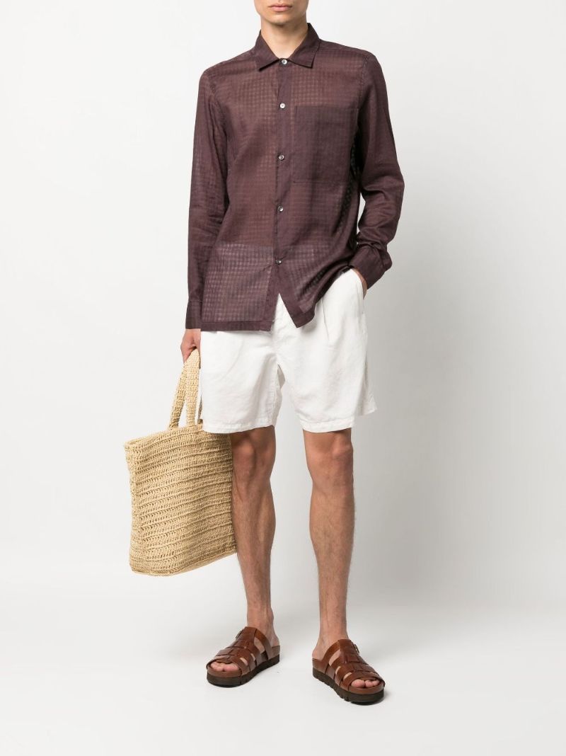 X Wham! White Searose Garment Dyed Shorts