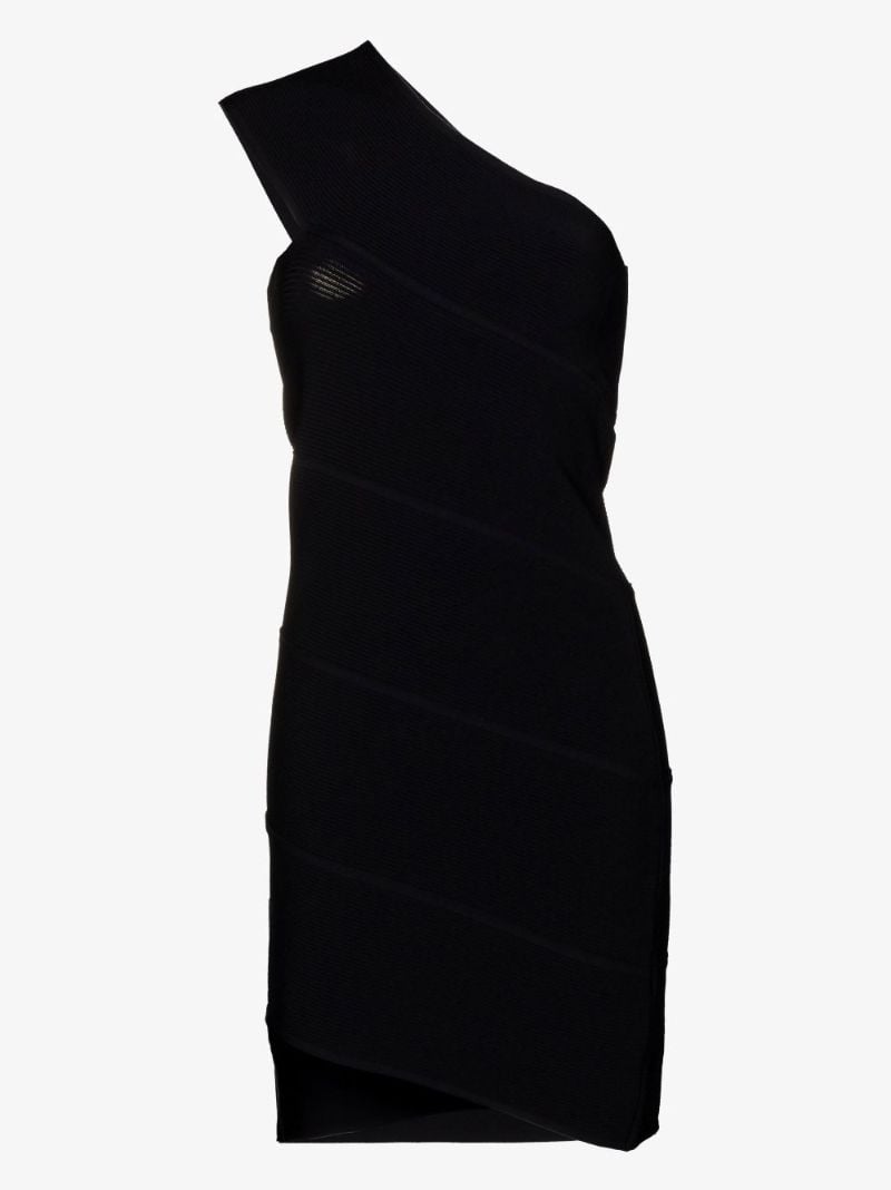 Black One-shoulder Mini Dress