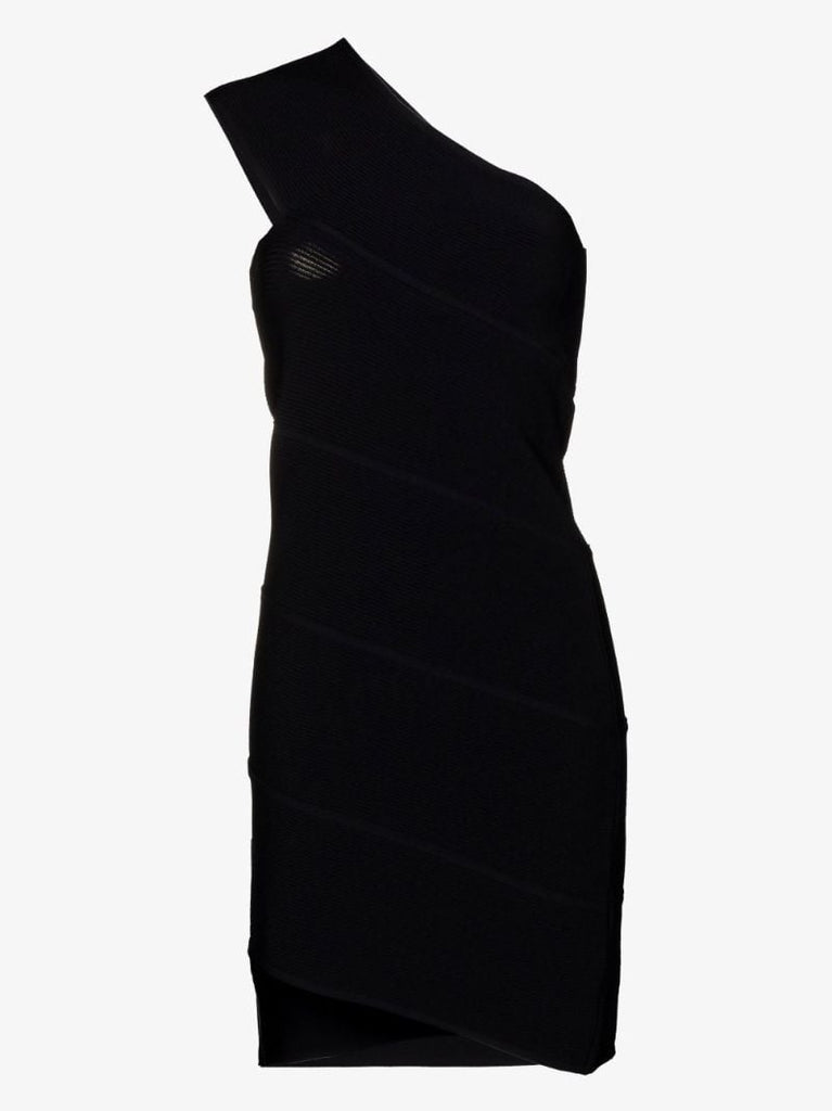 Black One-shoulder Mini Dress