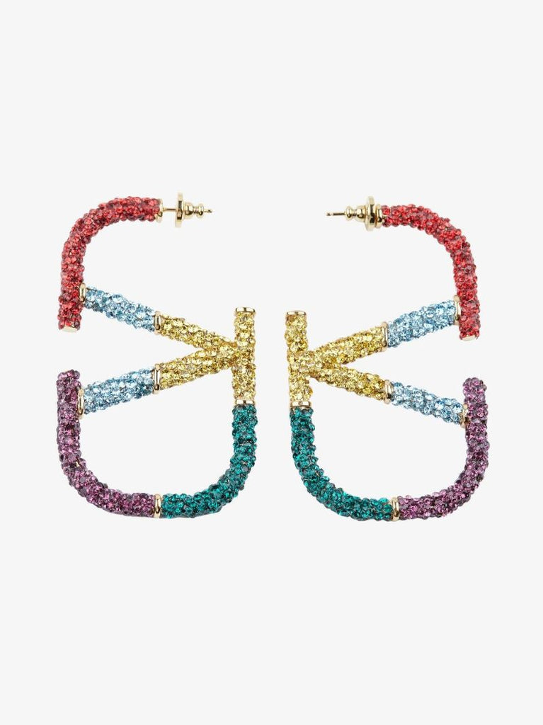 Multicolour Vlogo Crystal-embellished Earrings