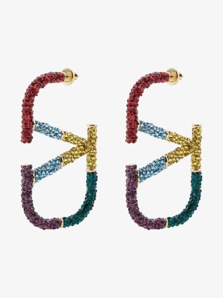 Multicolour Vlogo Crystal-embellished Earrings