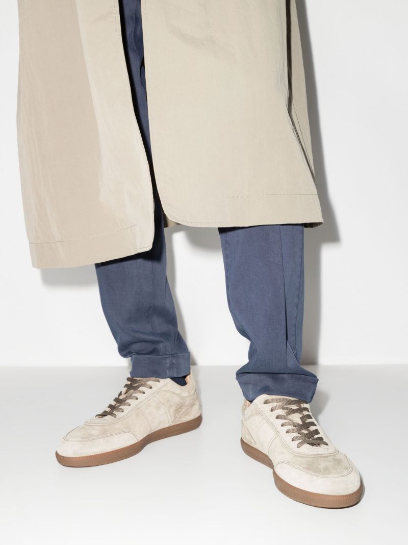 Green Tabs Low Top Suede Sneakers