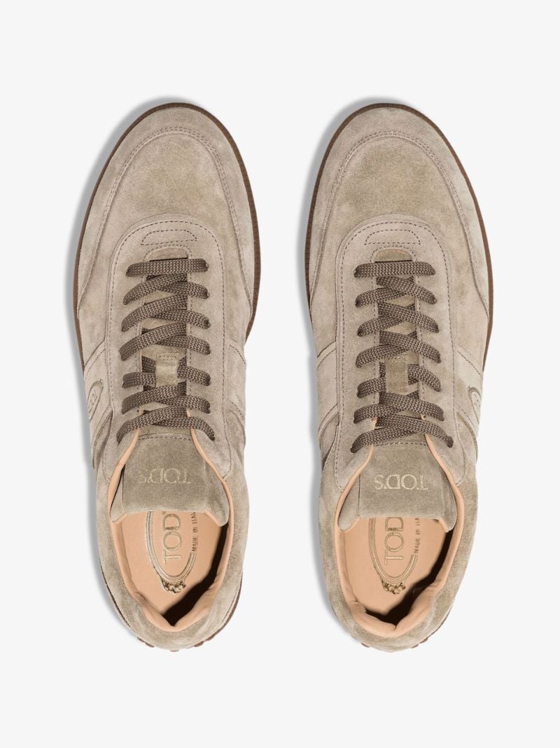 Green Tabs Low Top Suede Sneakers