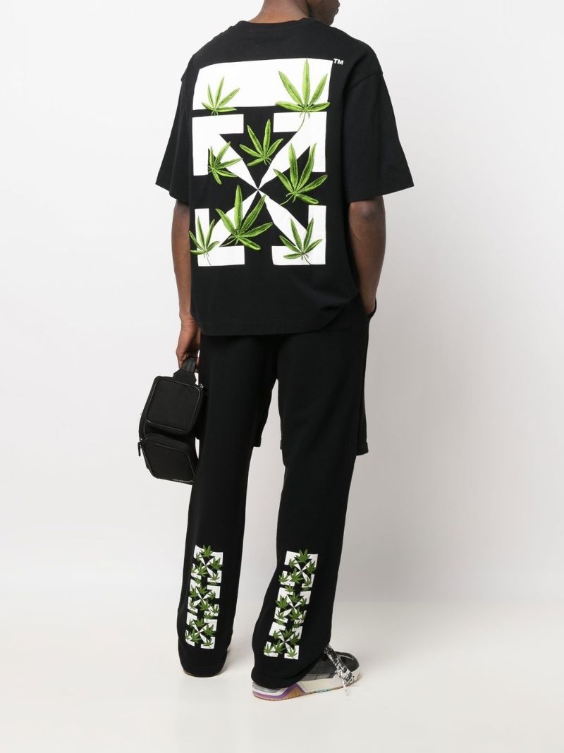 Black Hemp Leaf Arrows T-shirt