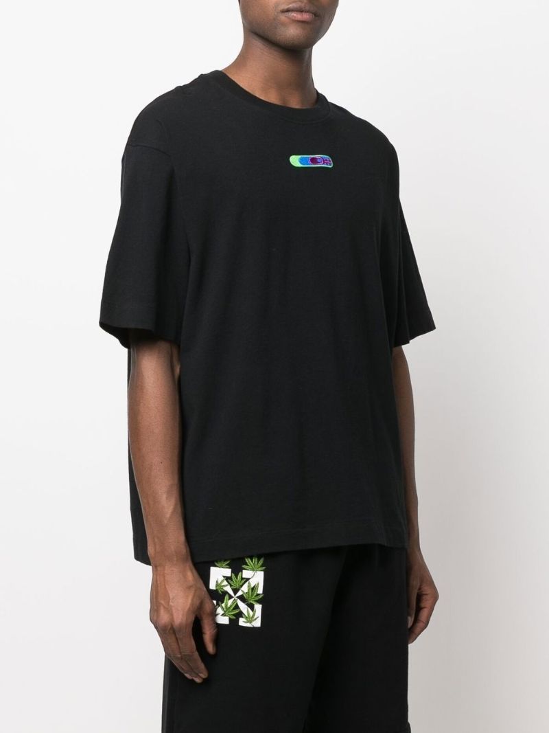 Black Hemp Leaf Arrows T-shirt