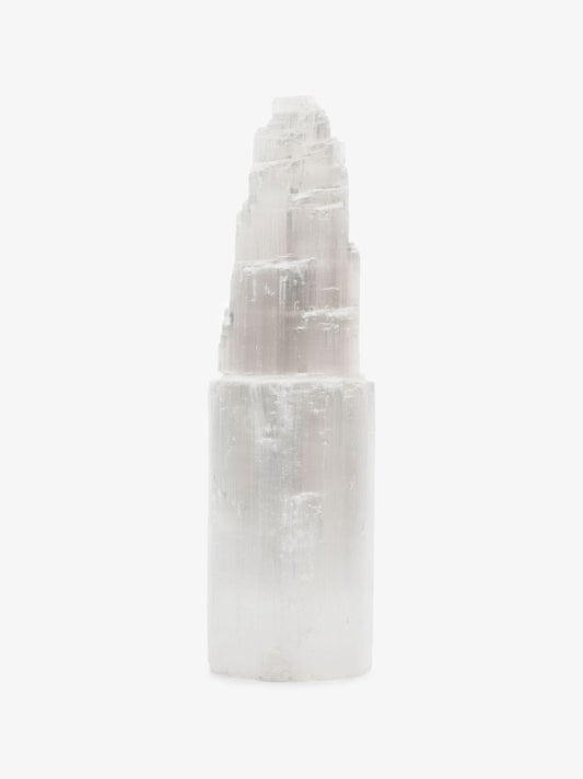 White Selenite Large Crystal Tower