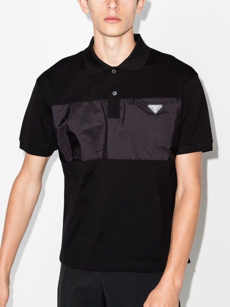 Re-nylon Panel Polo Shirt
