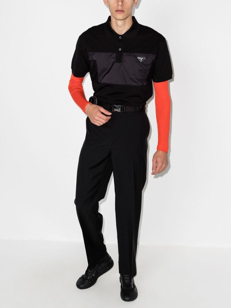 Re-nylon Panel Polo Shirt