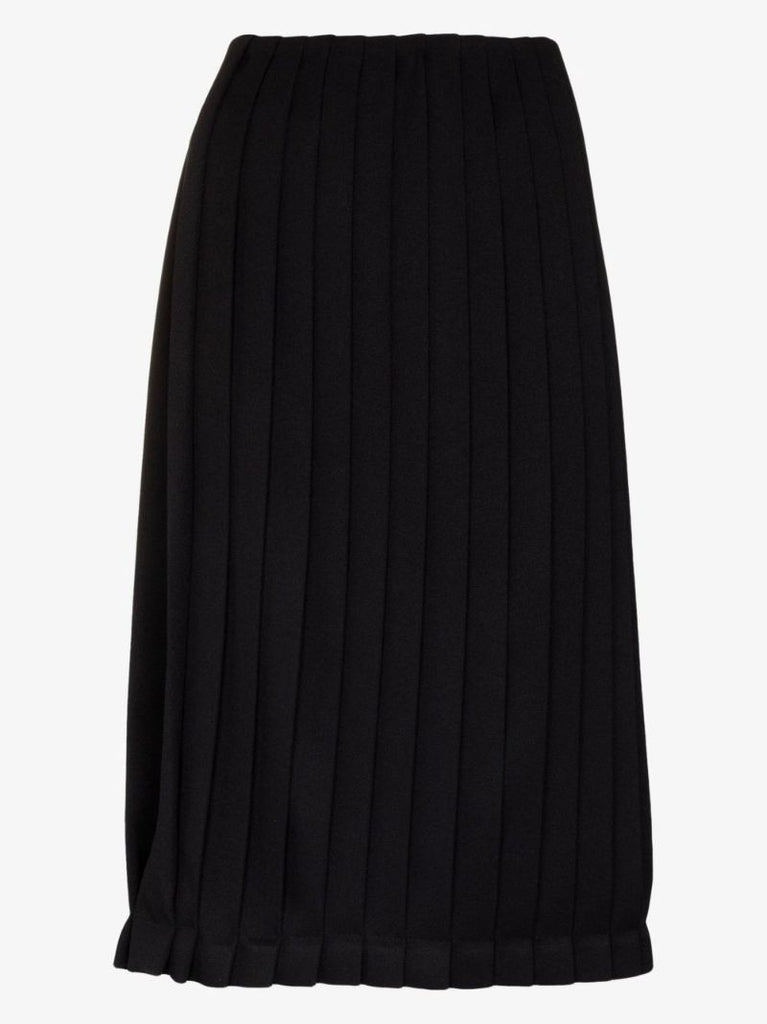 Asymmetrical Pleated Midi Skirt
