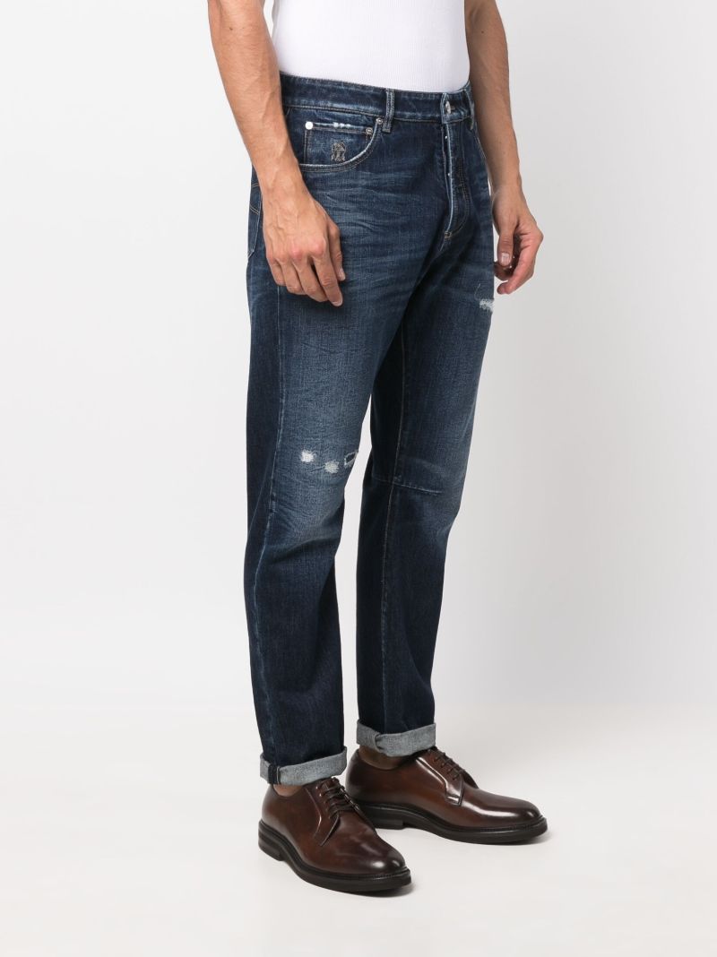 Blue Straight Leg Jeans
