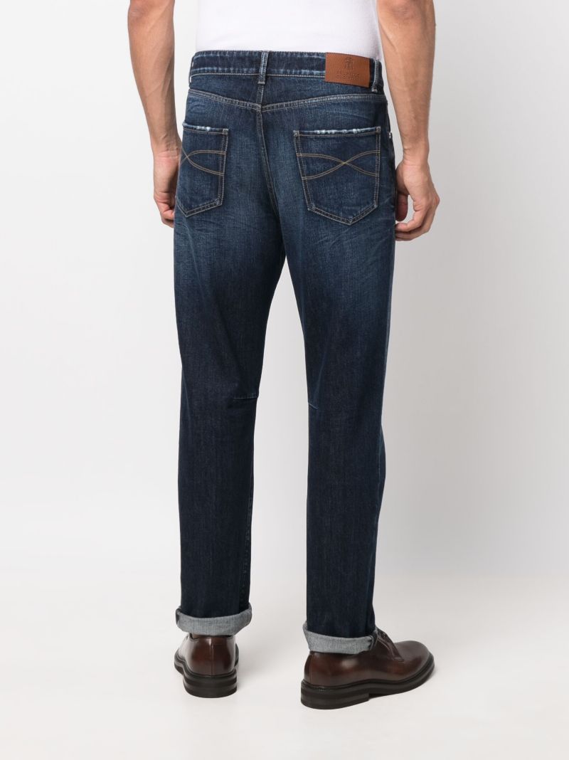 Blue Straight Leg Jeans