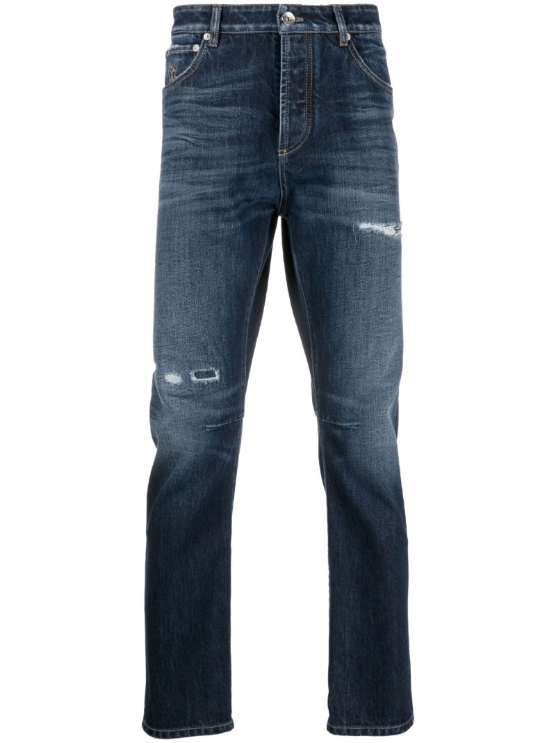 Blue Straight Leg Jeans
