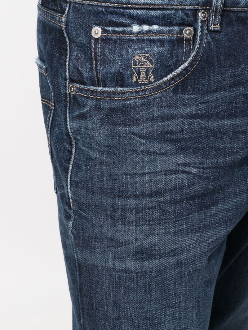 Blue Straight Leg Jeans