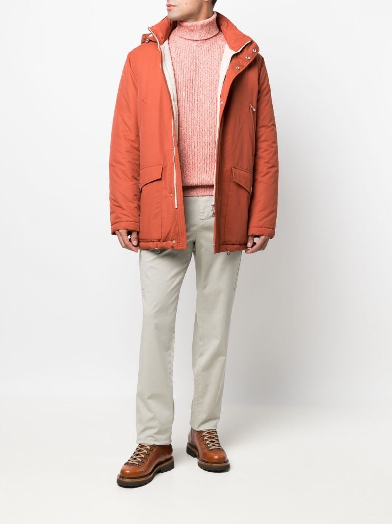 Orange Roll Neck Sweater