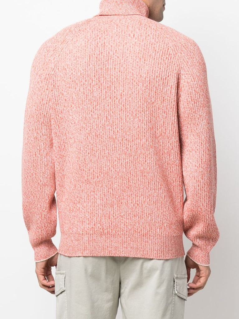 Orange Roll Neck Sweater