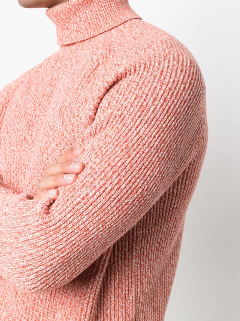 Orange Roll Neck Sweater