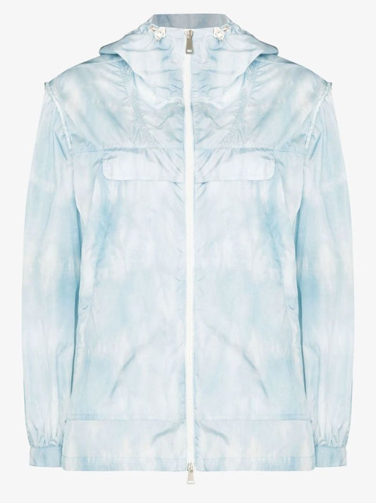 Printed Zip-up Hooded Jacket