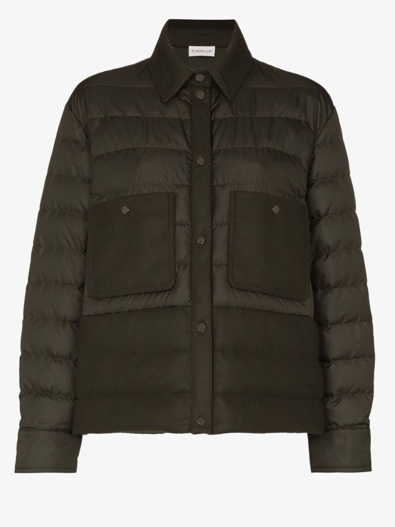 Green Padded Shirt Jacket