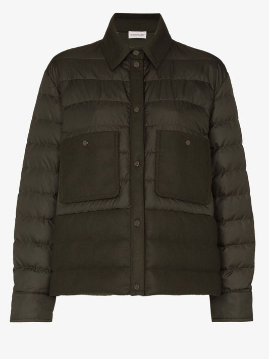 Green Padded Shirt Jacket