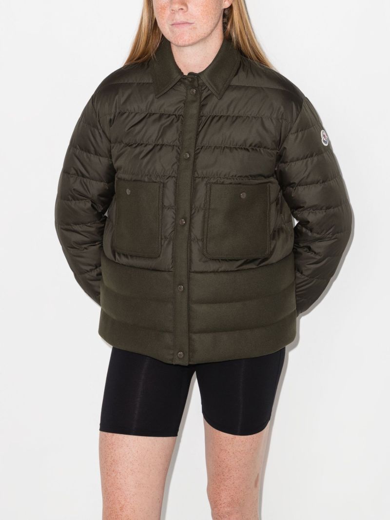 Green Padded Shirt Jacket