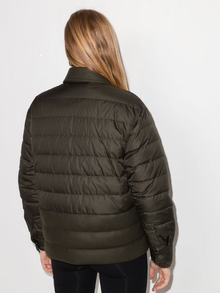 Green Padded Shirt Jacket