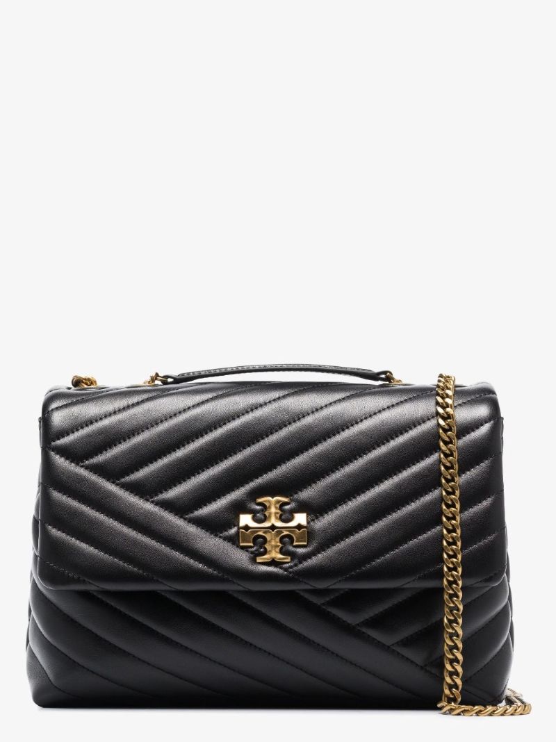 Black Kira Leather Shoulder Bag