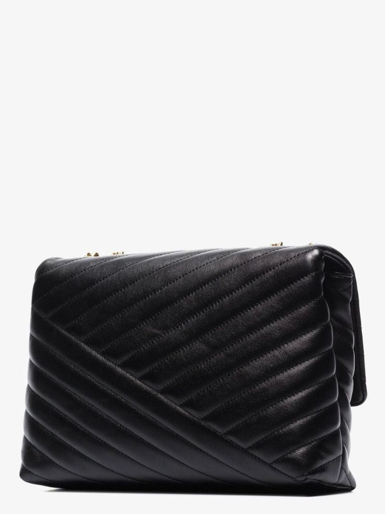 Black Kira Leather Shoulder Bag