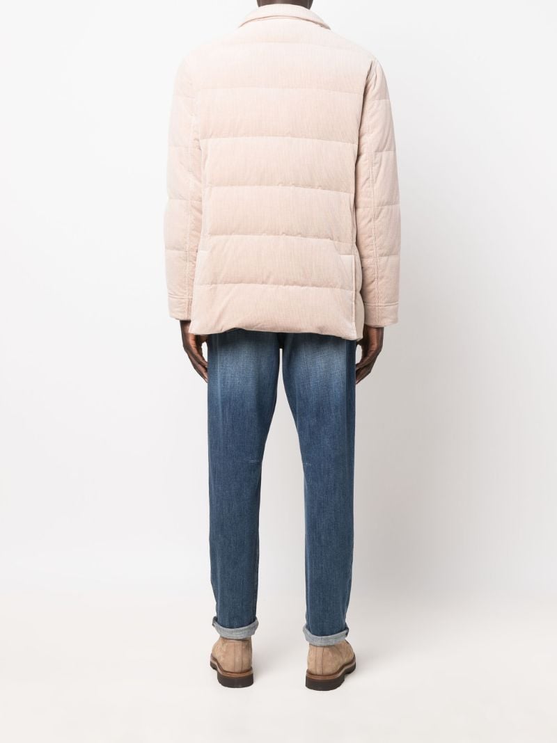 Neutral Padded Quilted Cotton Jacket