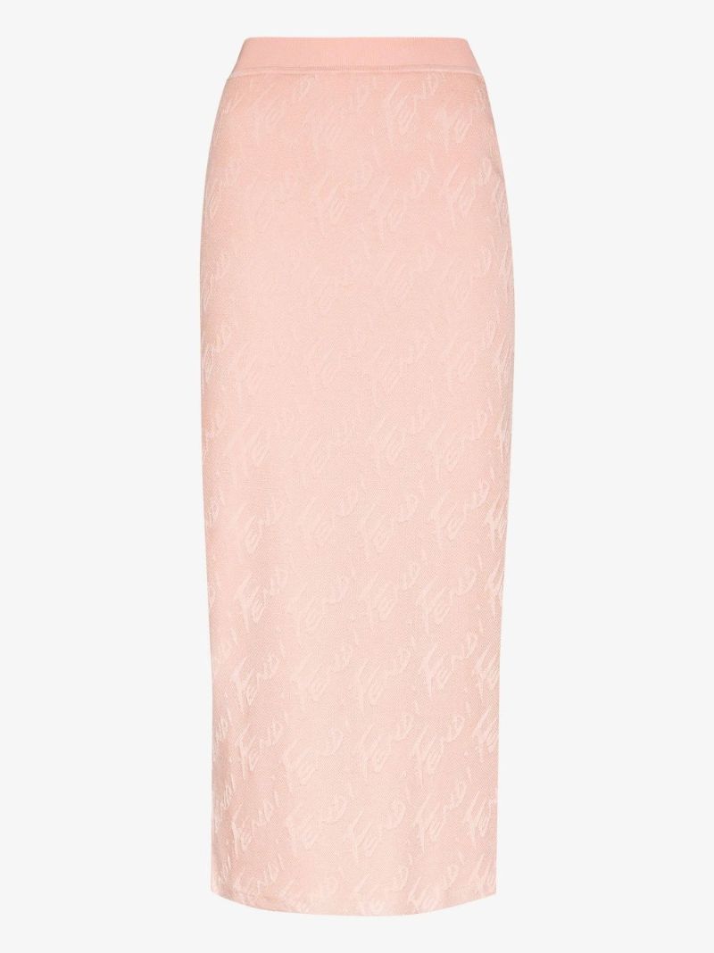 Brush Knit Pencil Midi Skirt