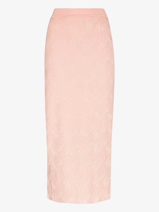 Brush Knit Pencil Midi Skirt