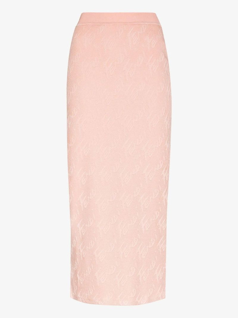 Brush Knit Pencil Midi Skirt
