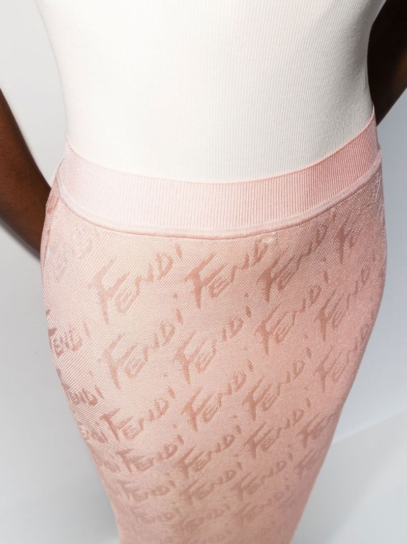 Brush Knit Pencil Midi Skirt