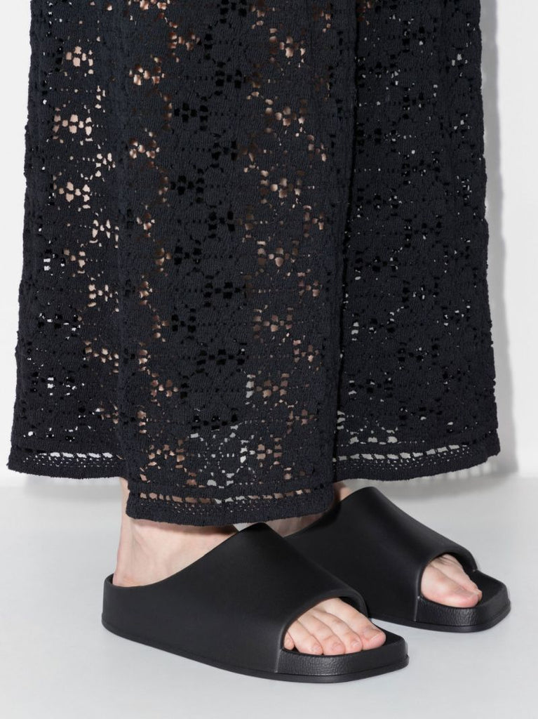 Black Brighton Flat Slides