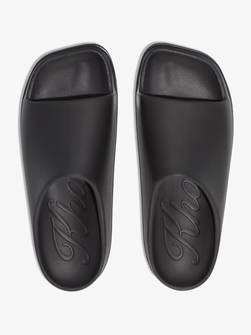 Black Brighton Flat Slides