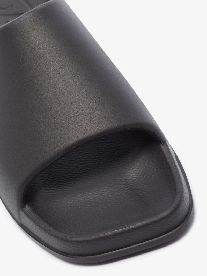Black Brighton Flat Slides