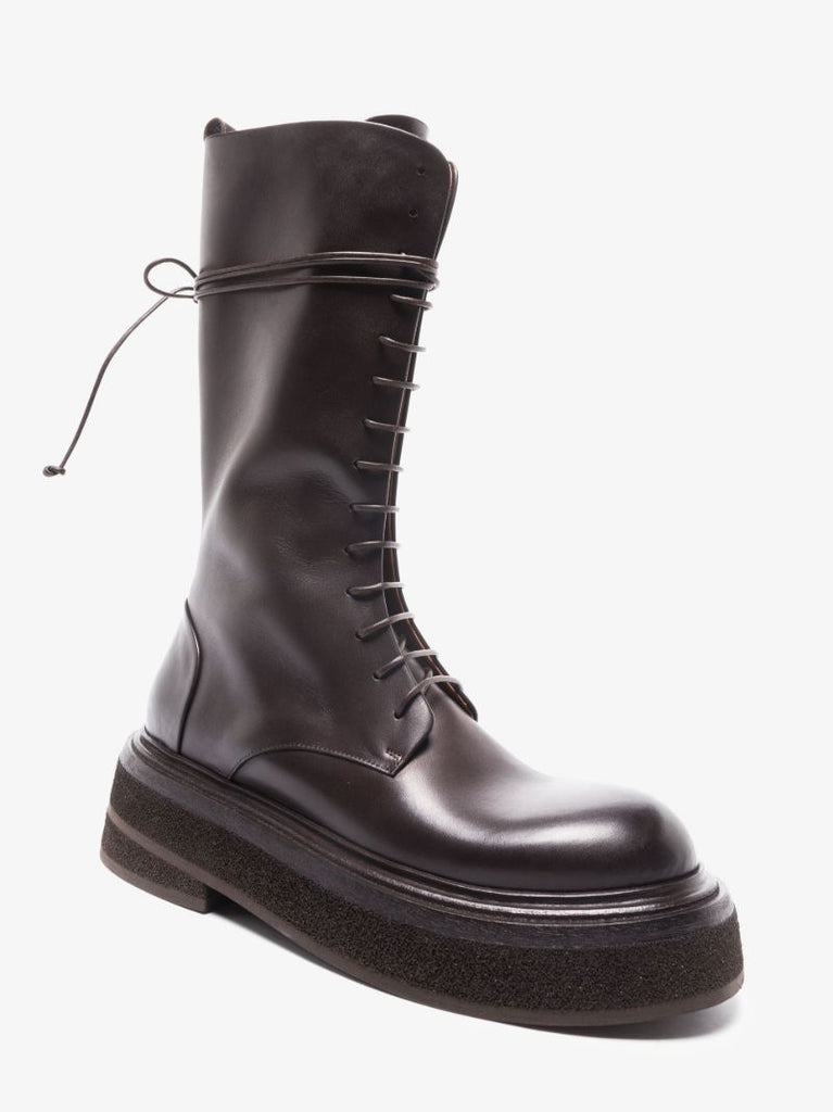 Brown Zuccone Leather Boots
