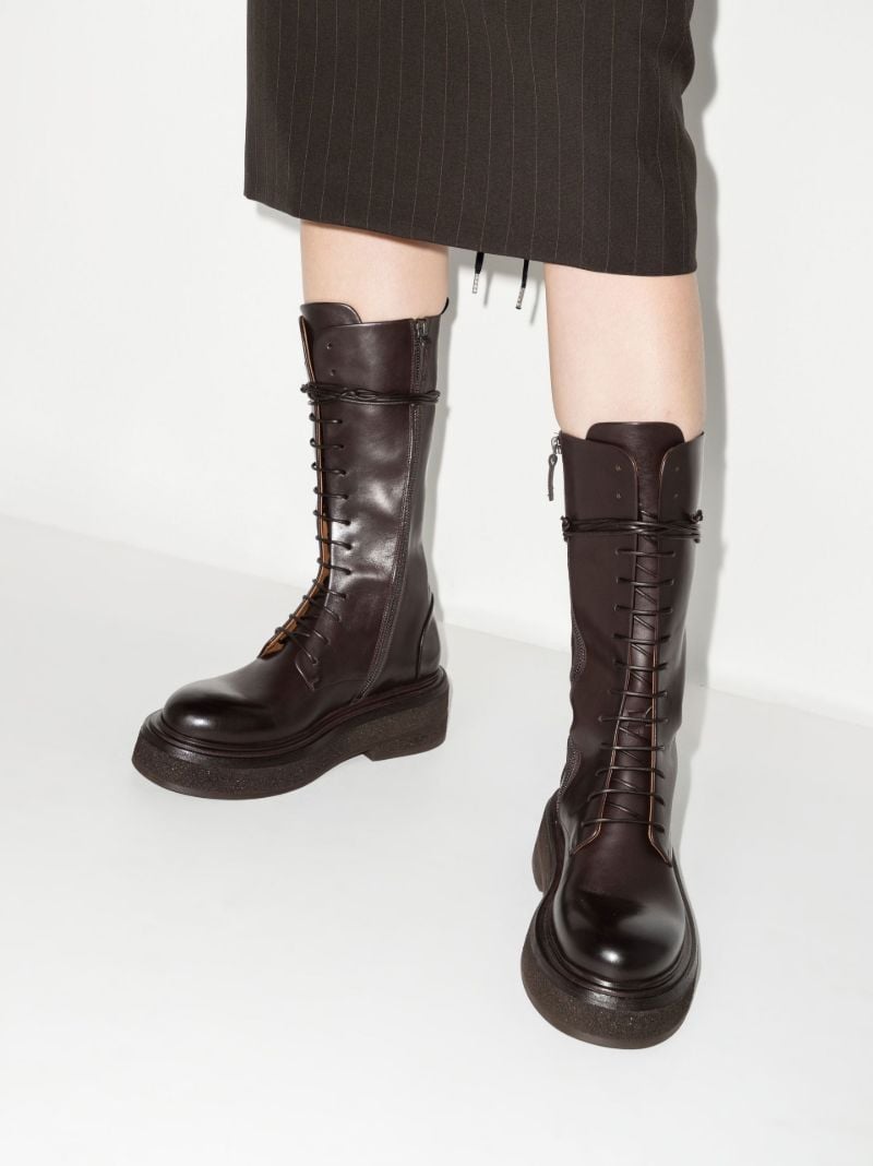 Brown Zuccone Leather Boots