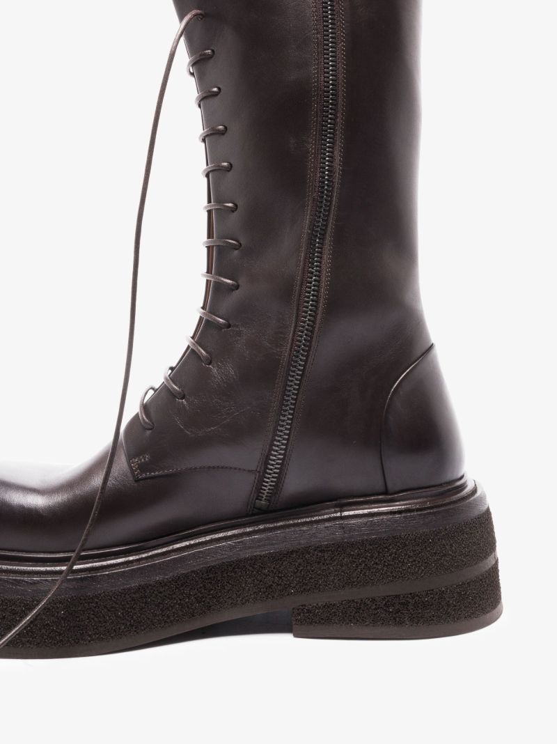 Brown Zuccone Leather Boots