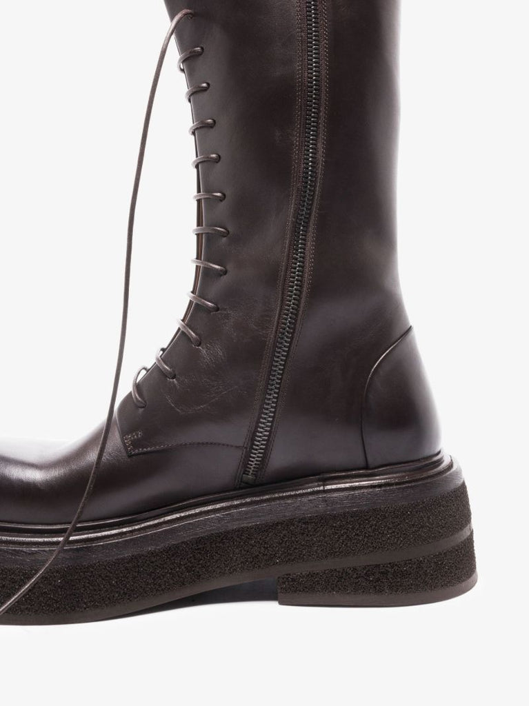 Brown Zuccone Leather Boots