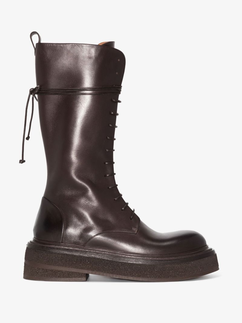 Brown Zuccone Leather Boots