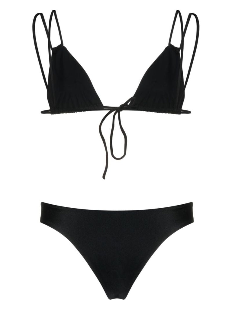 Black Crystal-embellished Bikini
