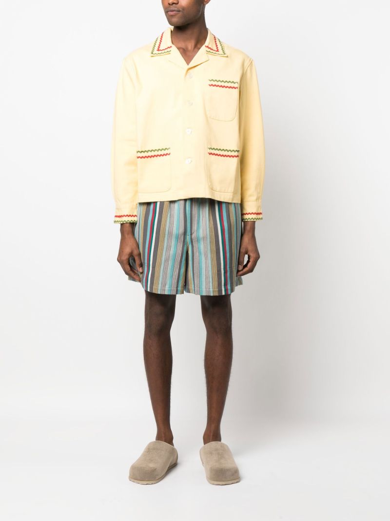 Yellow Rickrack Embroidered Jacket
