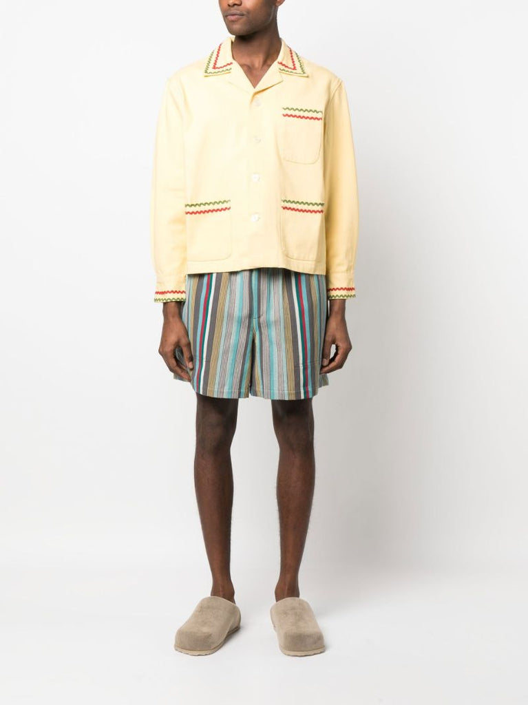 Yellow Rickrack Embroidered Jacket