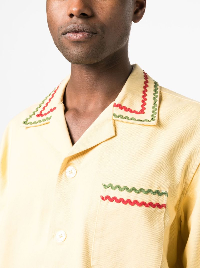 Yellow Rickrack Embroidered Jacket