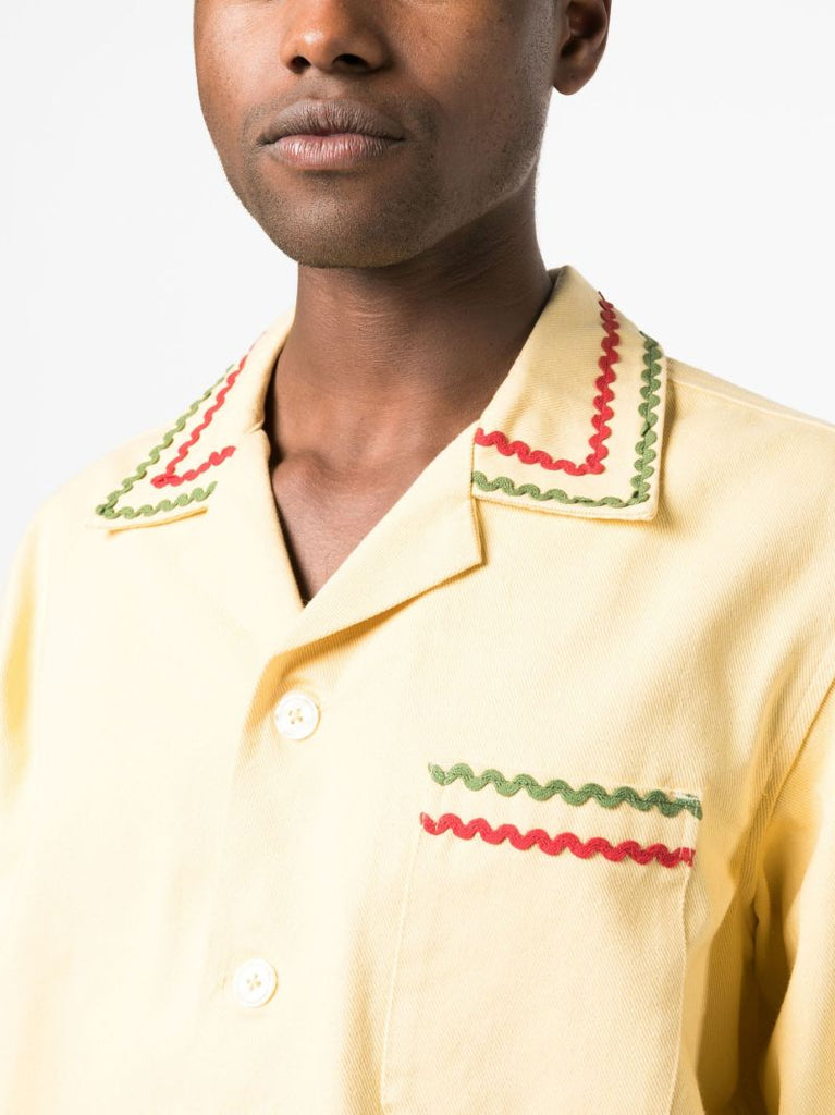 Yellow Rickrack Embroidered Jacket