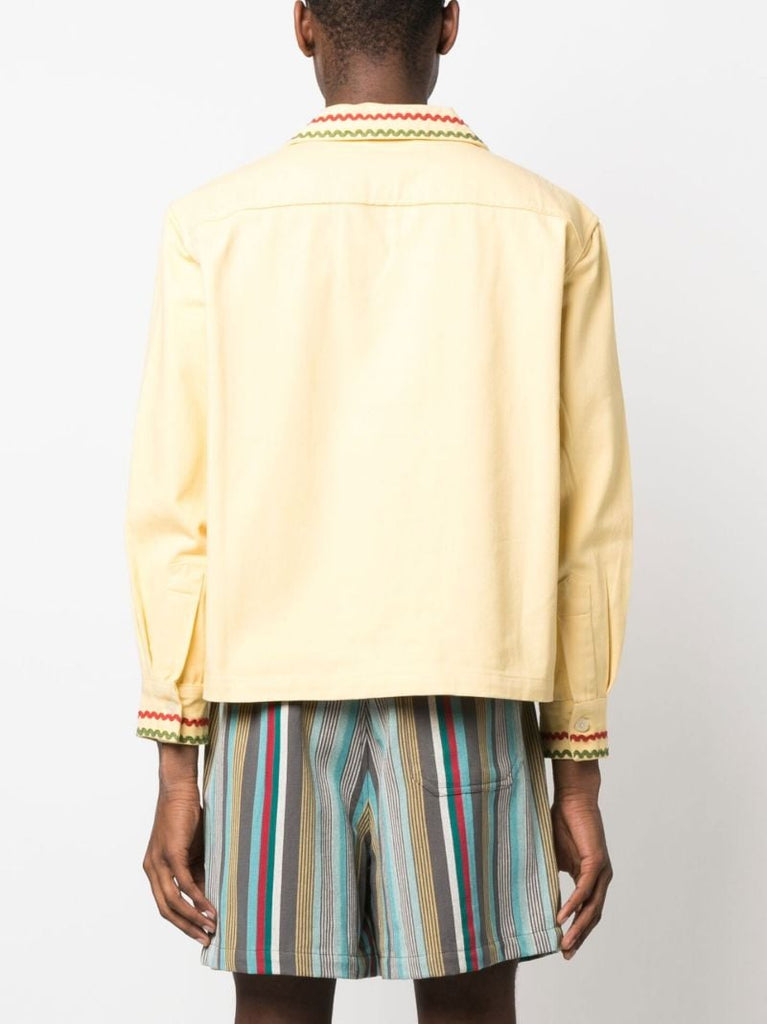 Yellow Rickrack Embroidered Jacket
