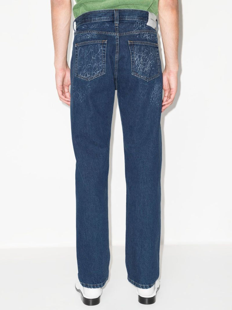 X Kamil Abbas X Browns Focus Blue Ushi Printed Jeans