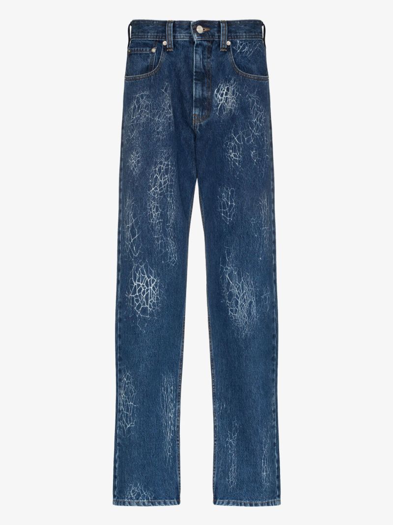X Kamil Abbas X Browns Focus Blue Ushi Printed Jeans